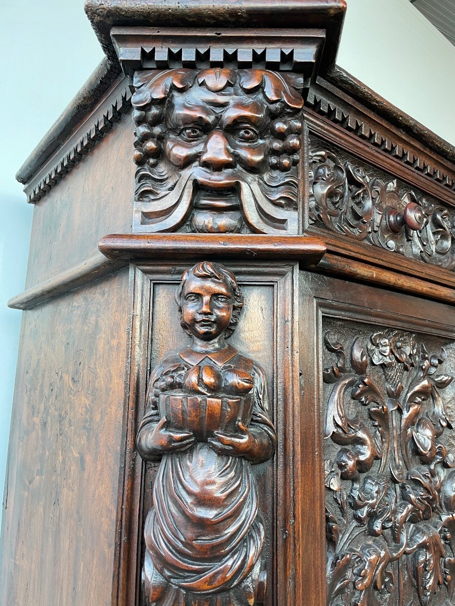 Important Renaissance Buffet In Walnut Circa 1650-1700-photo-5