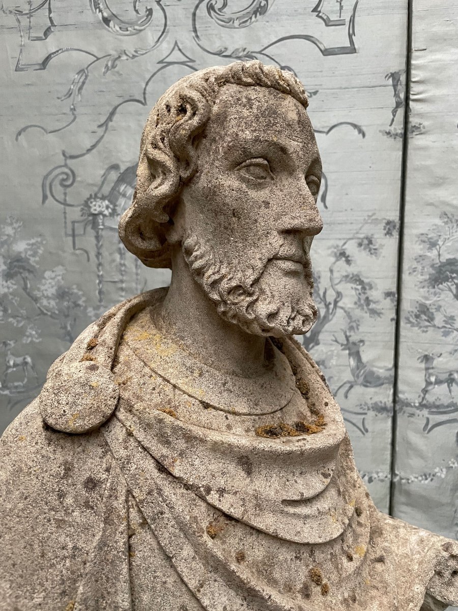 19th C. Sculpture Of Saint Donate 117,5 Cm High-photo-1