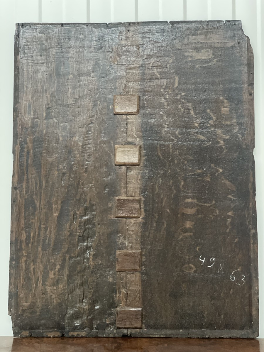 Peinture Vierge à l'Enfant  Huile sur bois-photo-6