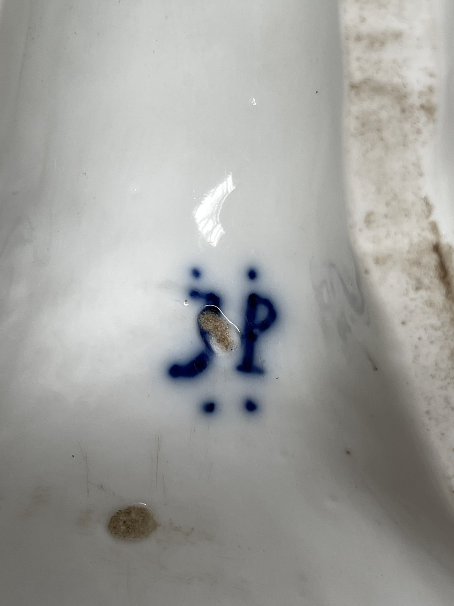 Jacob Petit Bénitier avec ange en Porcelaine-photo-4