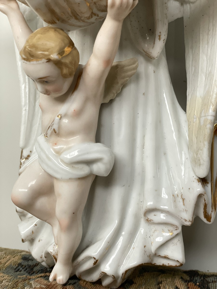 Jacob Petit Bénitier avec ange en Porcelaine-photo-8