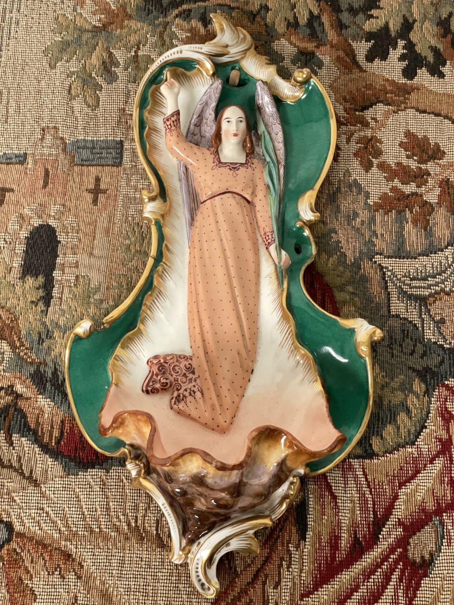 Vieux Paris Porcelaine Bénitier-photo-5