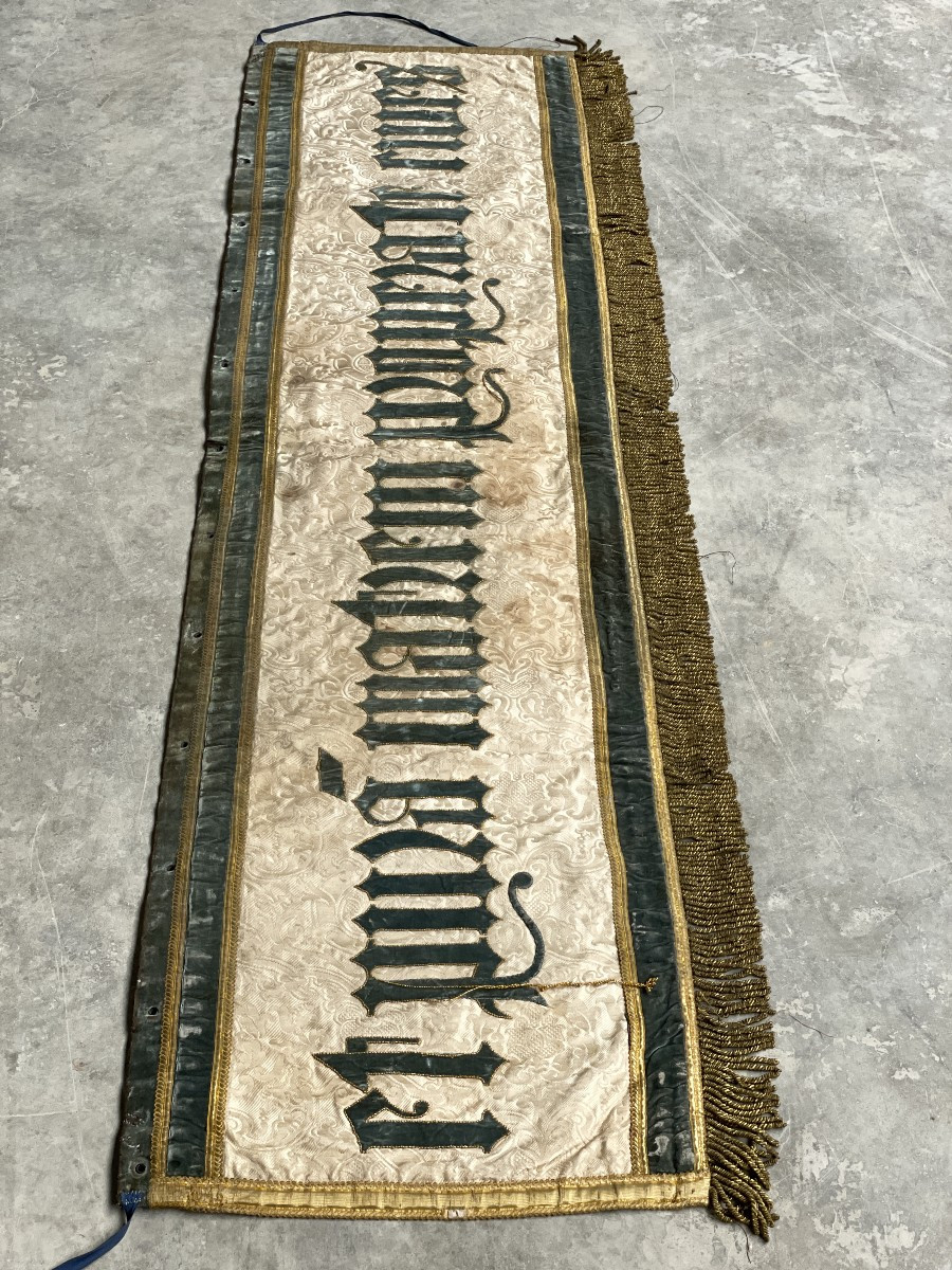 Heraldic Embroidery Of Luxembourg / Grace Hollogne Antique-photo-3