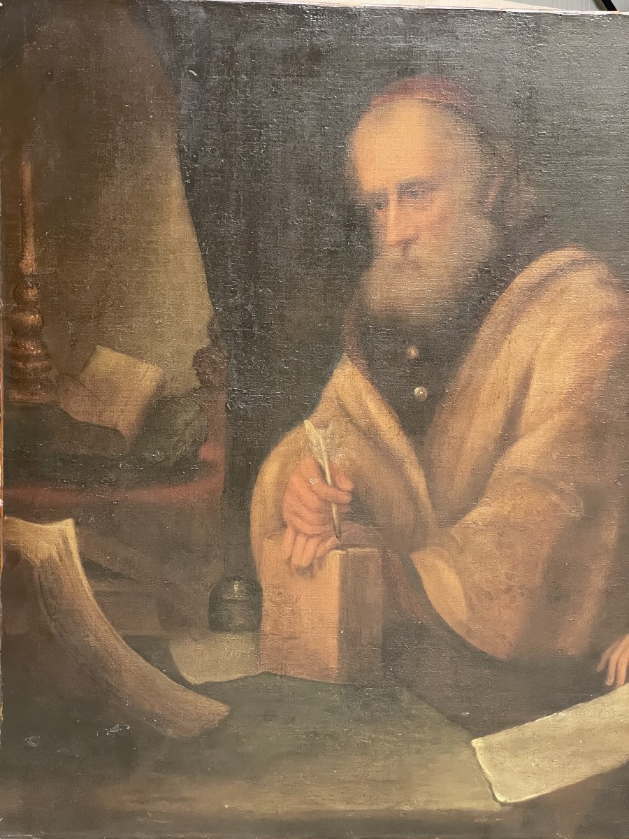 Un vieux savant dans son étude - Peinture-photo-2