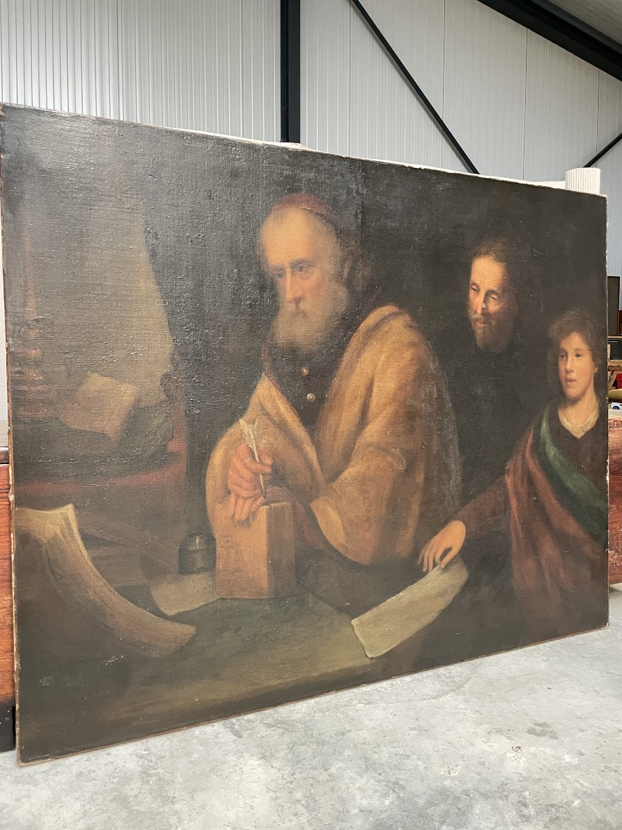 Un vieux savant dans son étude - Peinture-photo-3