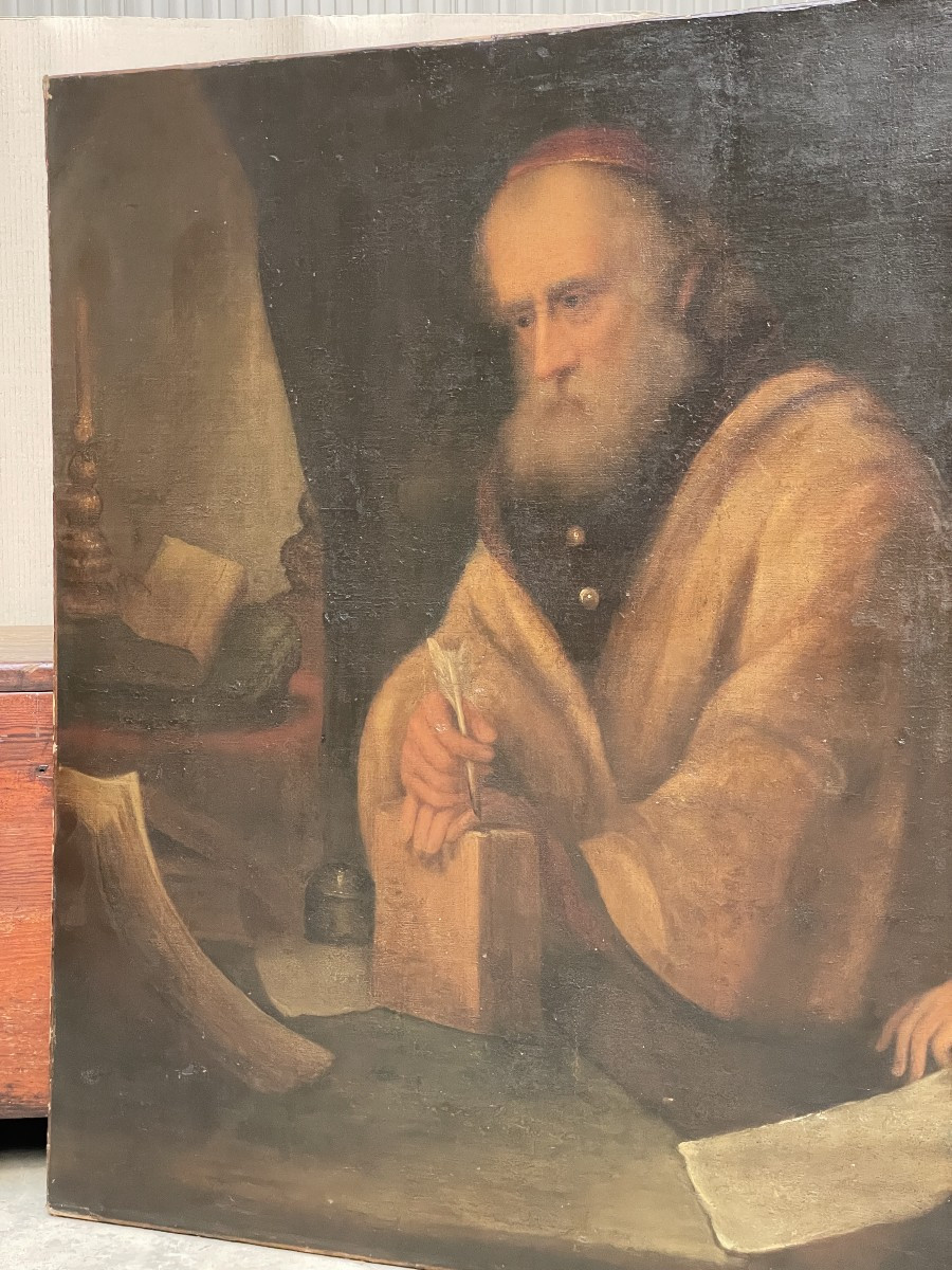 Un vieux savant dans son étude - Peinture-photo-7