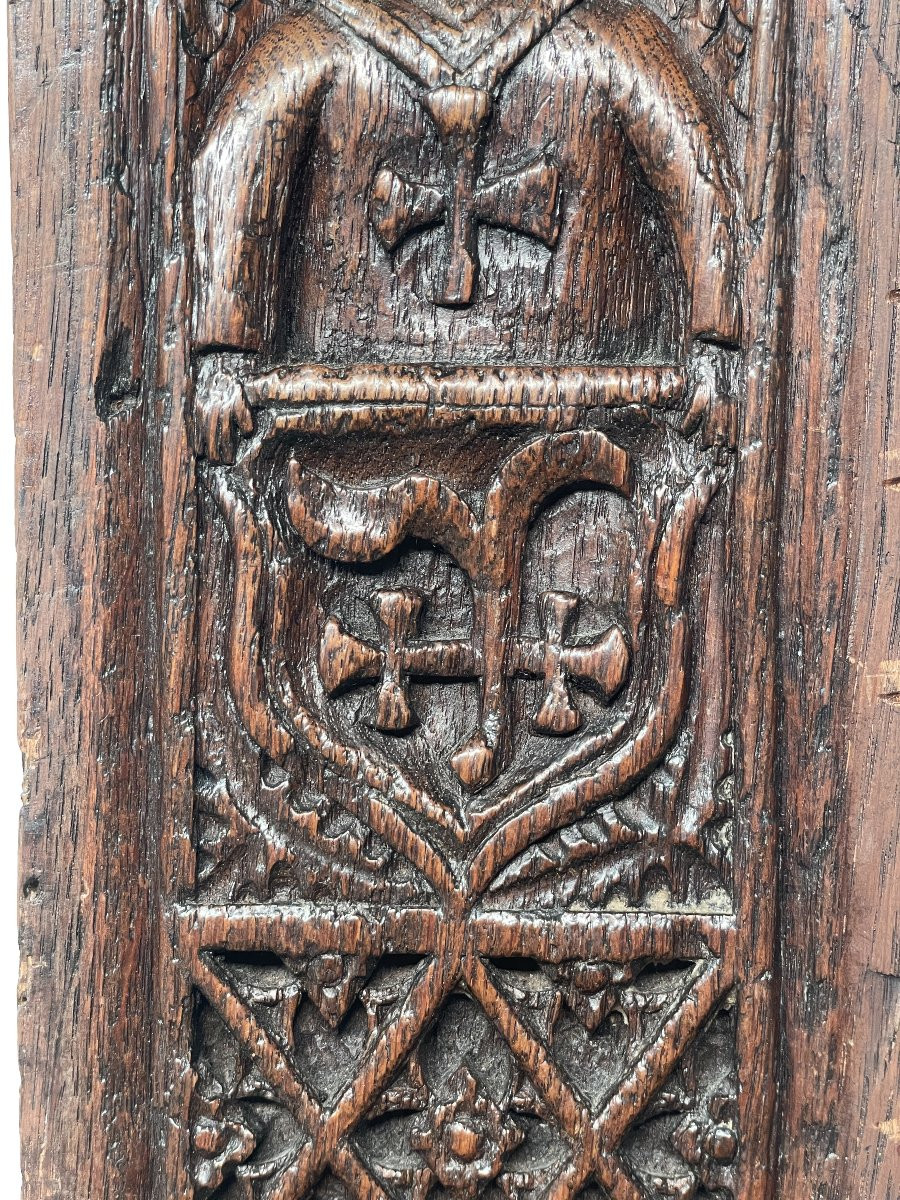  Panneaux gothique  avec Ange Chevalier 15 - 16e Ième-photo-6