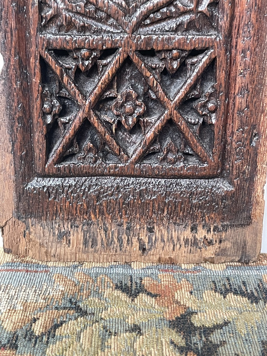 Panneaux gothique avec Ange Chevalier 15 - 16e Ième-photo-4