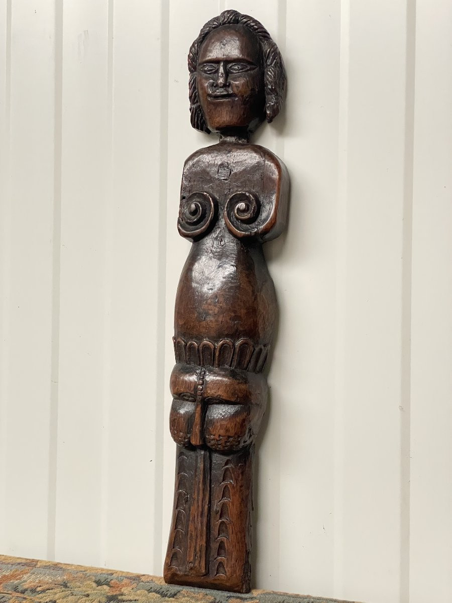 Sculpture médiévale en bois 2-photo-2