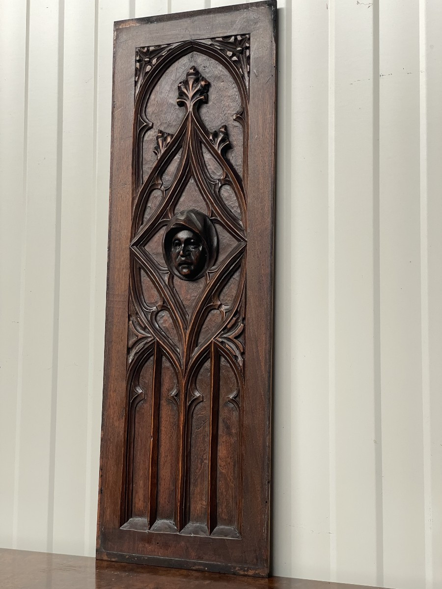 Gothic Revival Oak Panel-photo-2