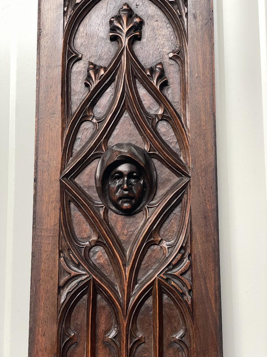 Gothic Revival Oak Panel-photo-4