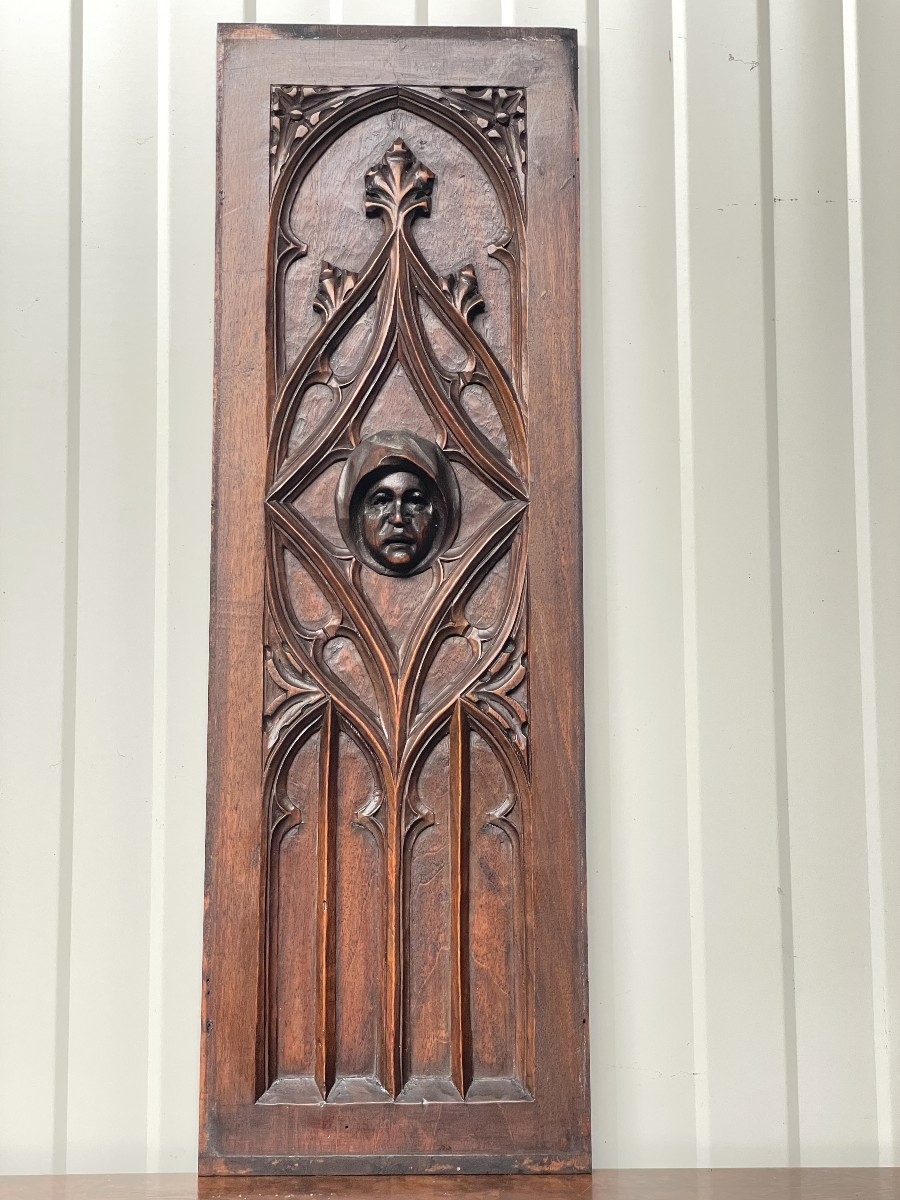 Gothic Revival Oak Panel