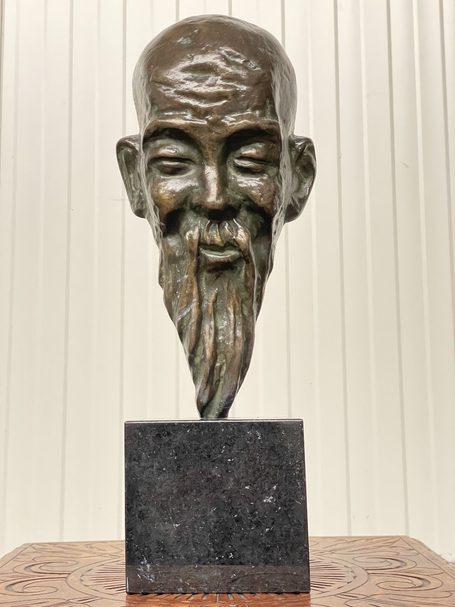 Sculpture orientale en bronze-photo-2