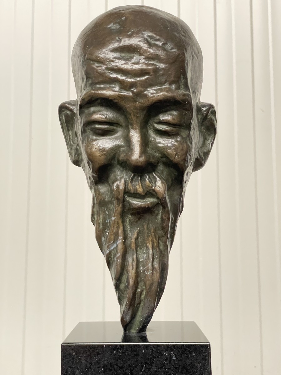 Sculpture orientale en bronze-photo-4