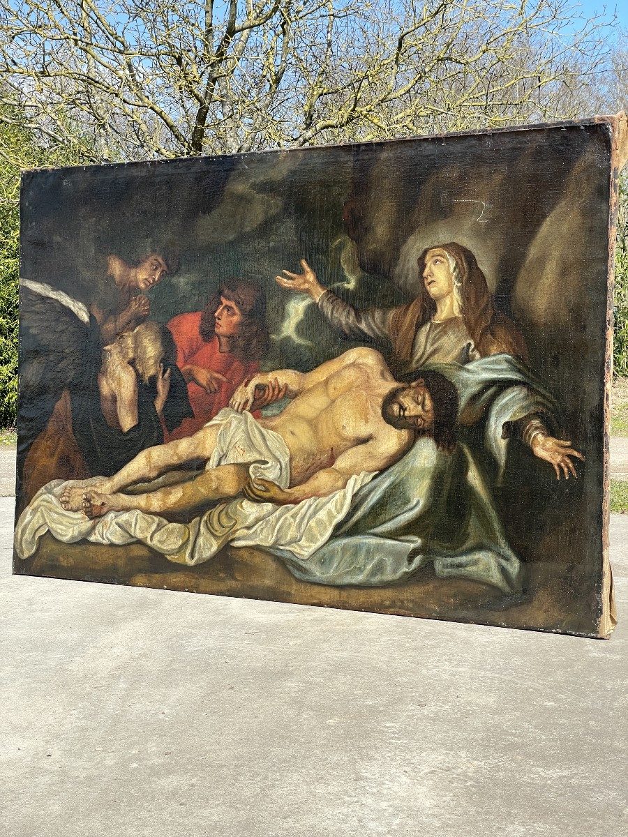 Beautiful Large Religious Painting From The 19th Century Or Earlier
