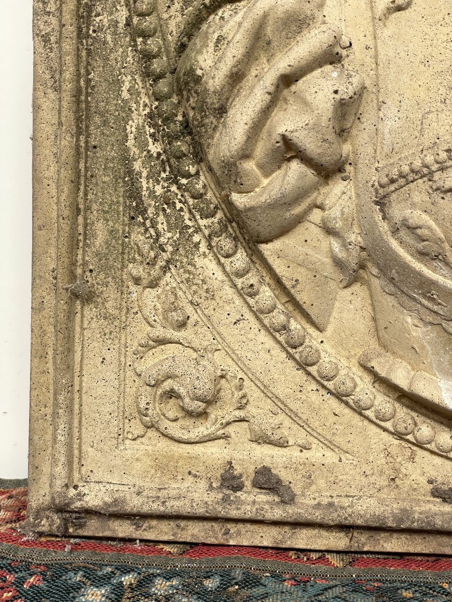 Renaissance-style Concrete Wall Plaque-photo-4