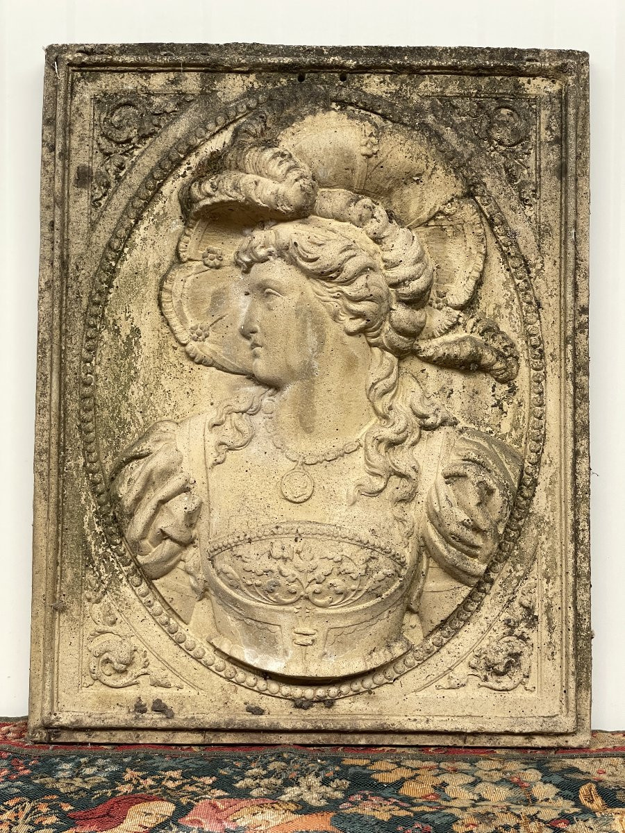 Renaissance-style Concrete Wall Plaque-photo-6
