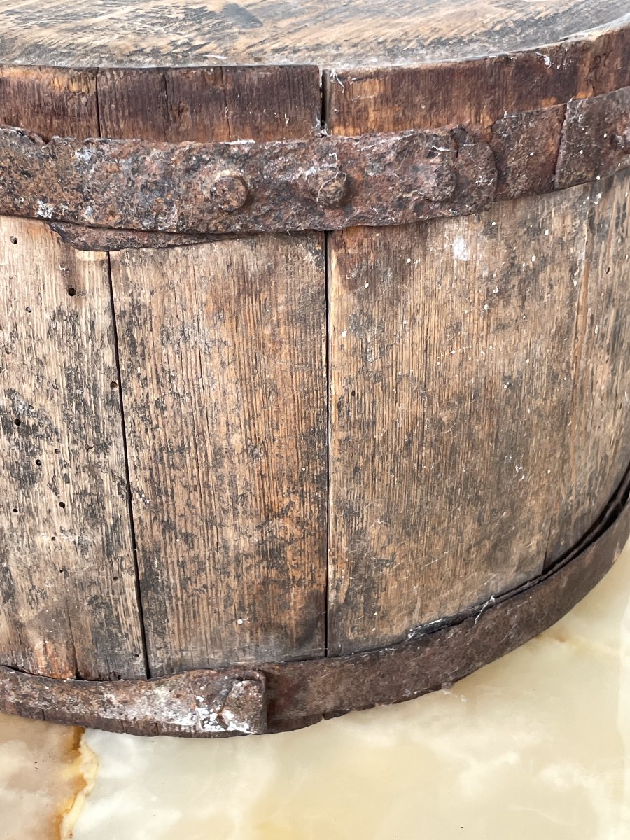 Antique Canteen /wooden Can With Double Neck -photo-8