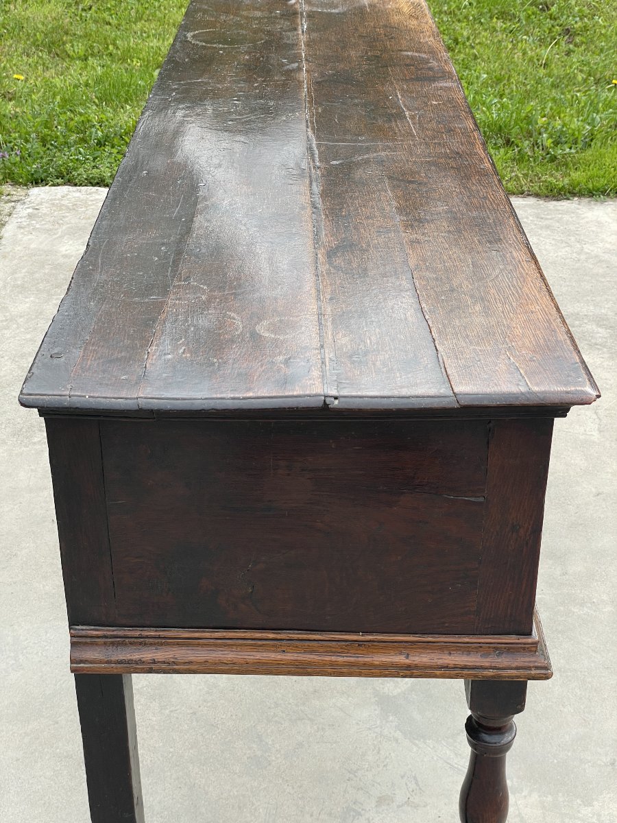 Buffet / Commode Basse en chëne à décor géométrique, époque William & Mary, vers 1690-photo-3