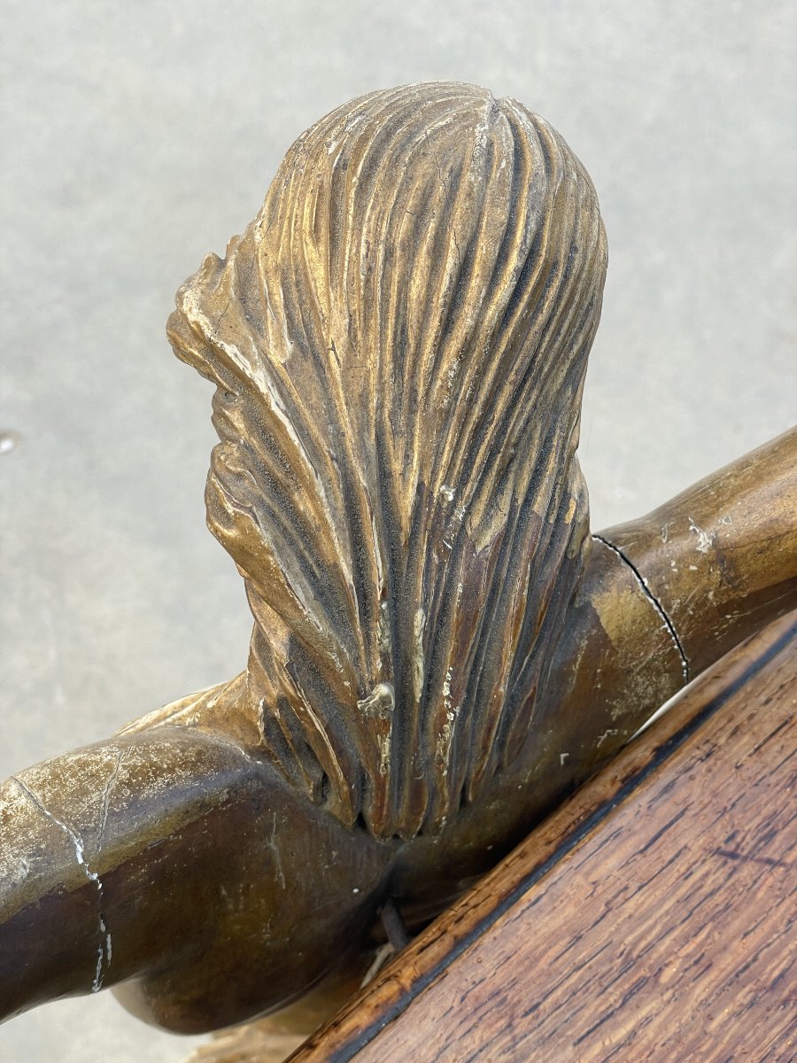 Christ en bois doré  du XVIIIe siècle / Corpus Christi-photo-2