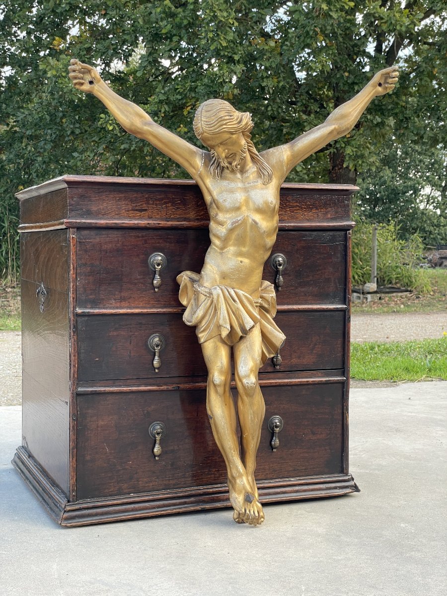 Christ en bois doré  du XVIIIe siècle / Corpus Christi-photo-6
