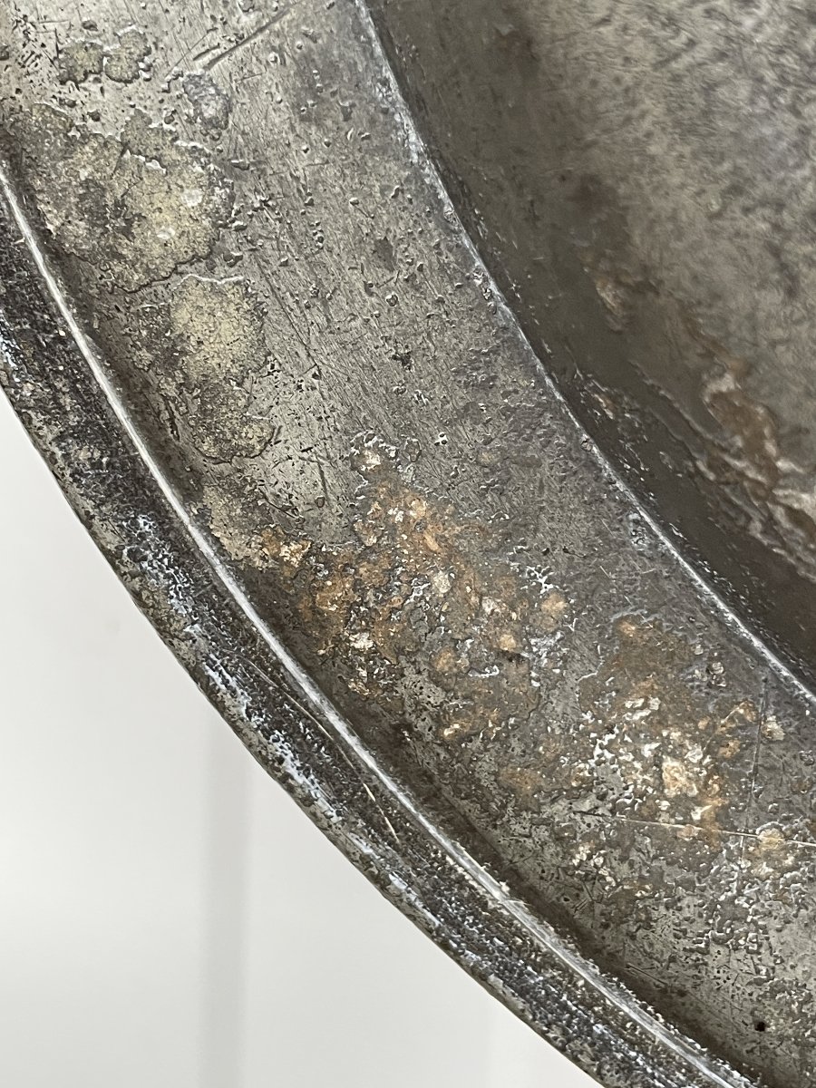 Large 18th-century Pewter Platter - Antwerp-photo-6