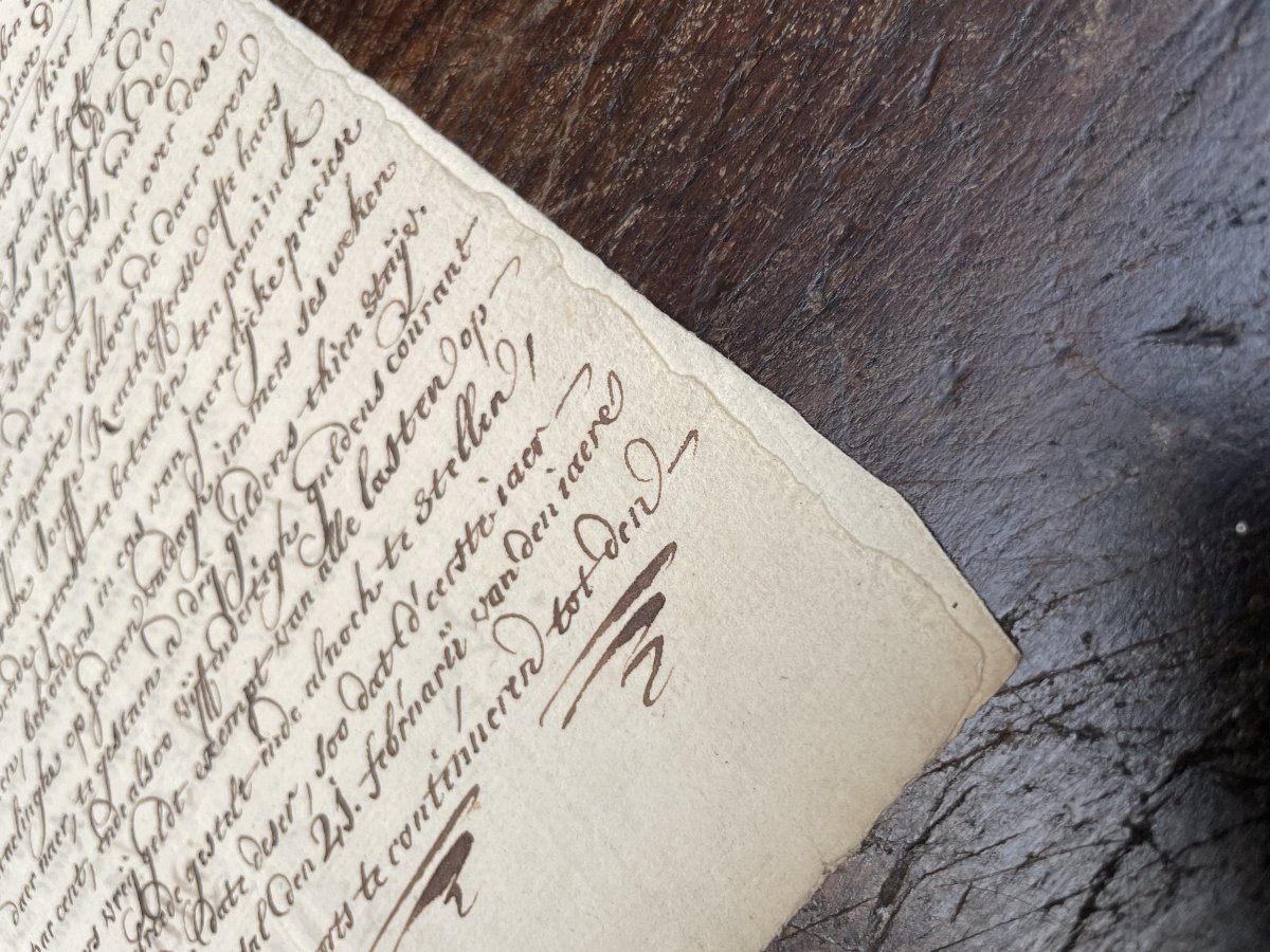 18th-century Notarial Deed-photo-3