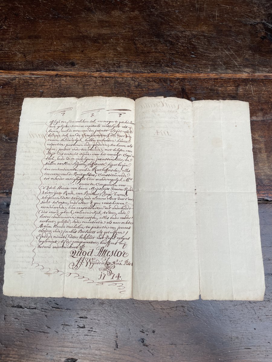 18th-century Notarial Deed-photo-1