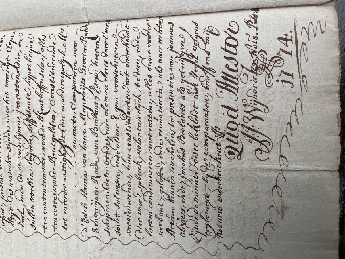 18th-century Notarial Deed-photo-3