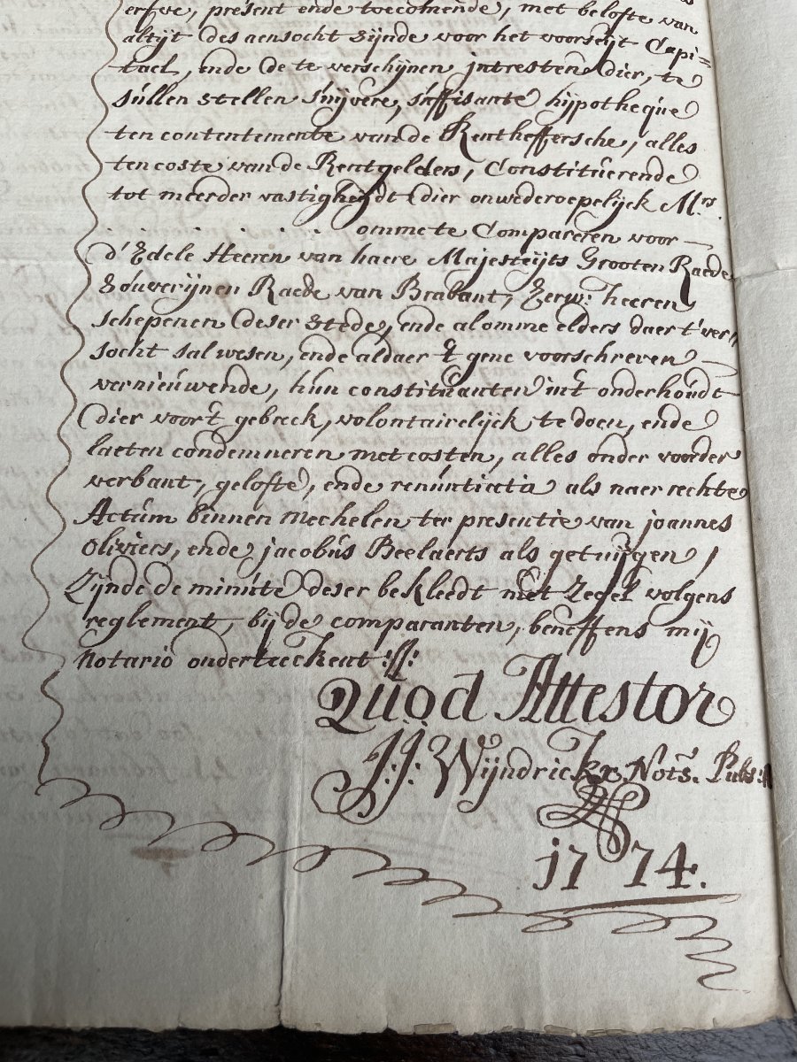 18th-century Notarial Deed-photo-5
