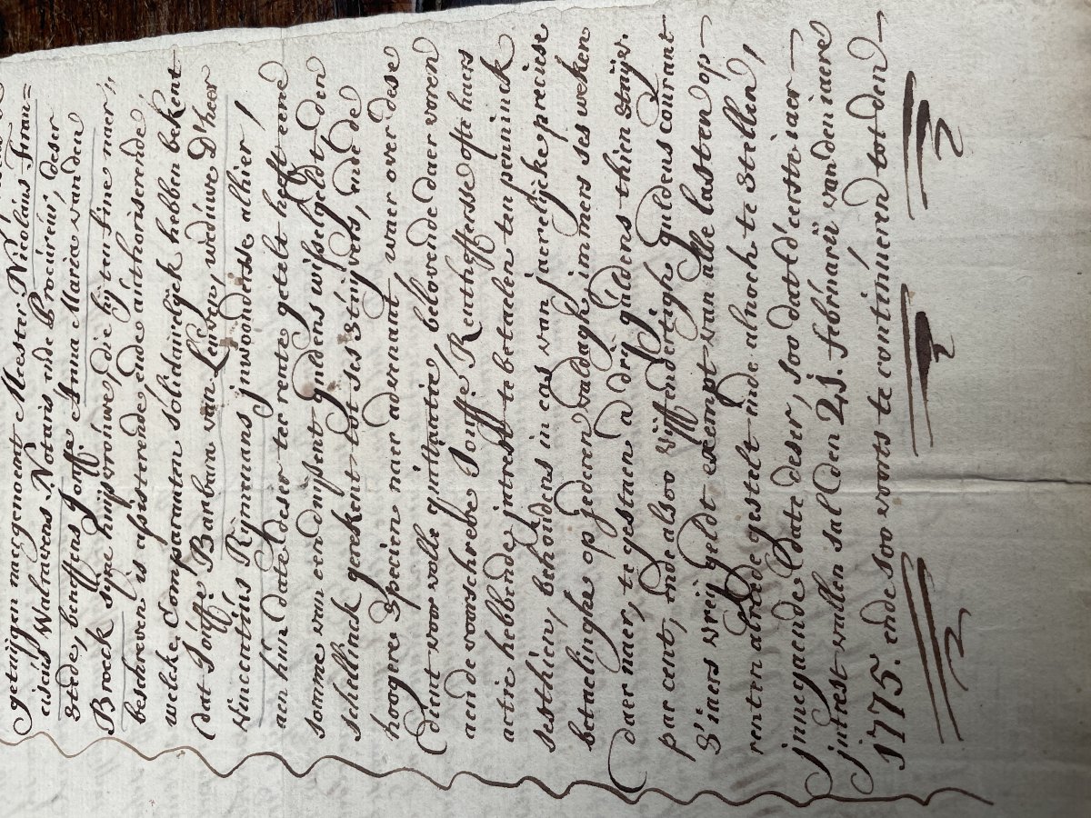 18th-century Notarial Deed-photo-6