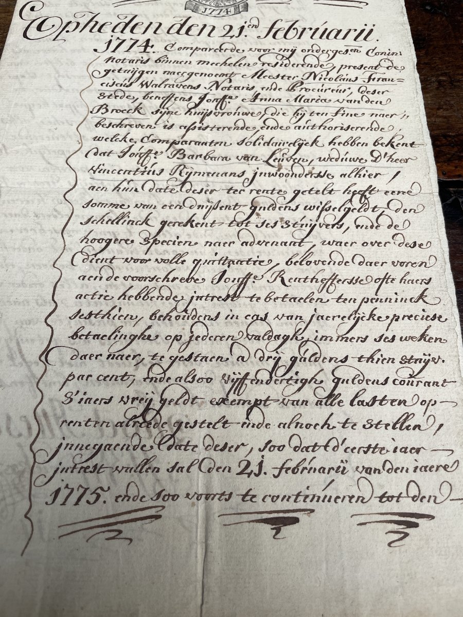 18th-century Notarial Deed-photo-8