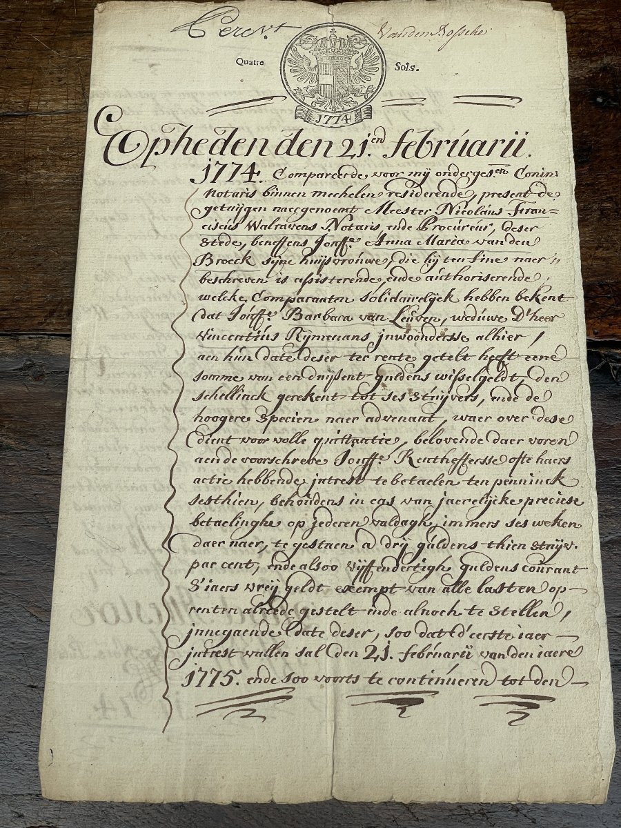 18th-century Notarial Deed