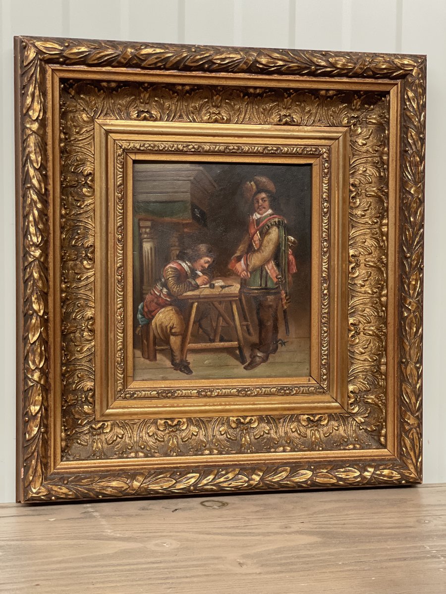 19th-century Oil Painting On Copper-photo-8