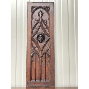 Gothic Revival Oak Panel