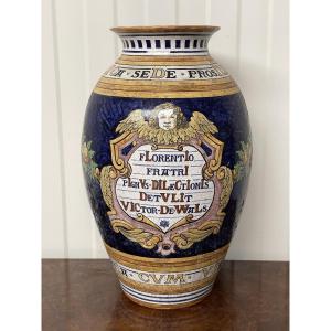 Atelier Charlier Louvain Vase en faïence de majolique