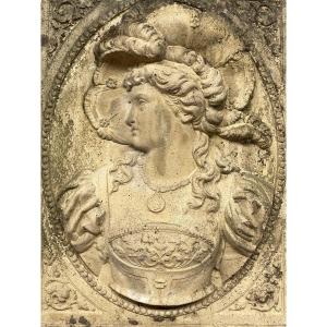 Renaissance-style Concrete Wall Plaque