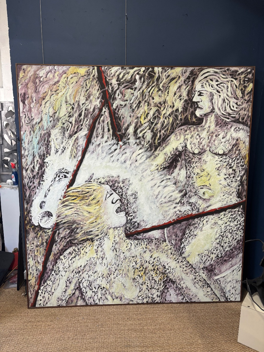 Huile sur toile Alain pouillet-photo-4
