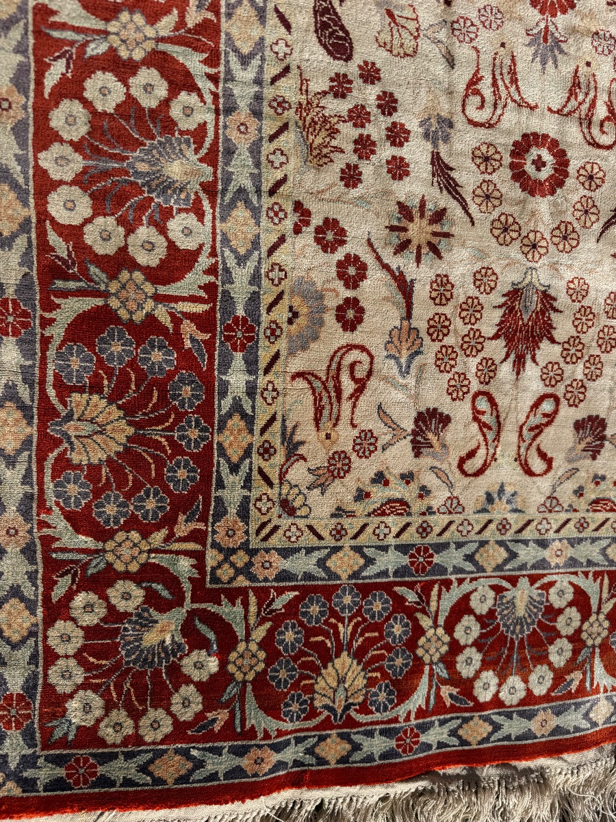 Tapis Goum soie noué main- Iran, 150x100 cm-photo-3