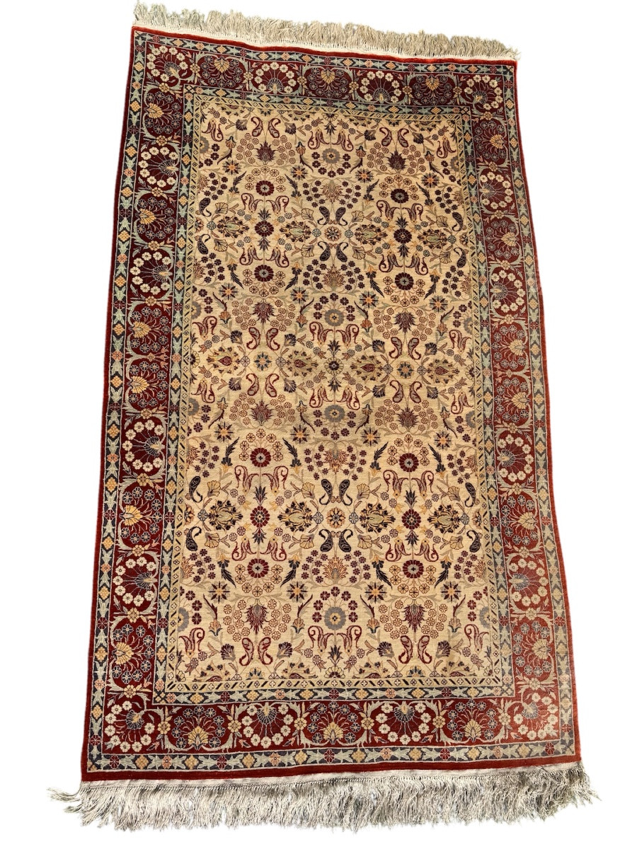 Tapis Goum soie noué main- Iran, 150x100 cm
