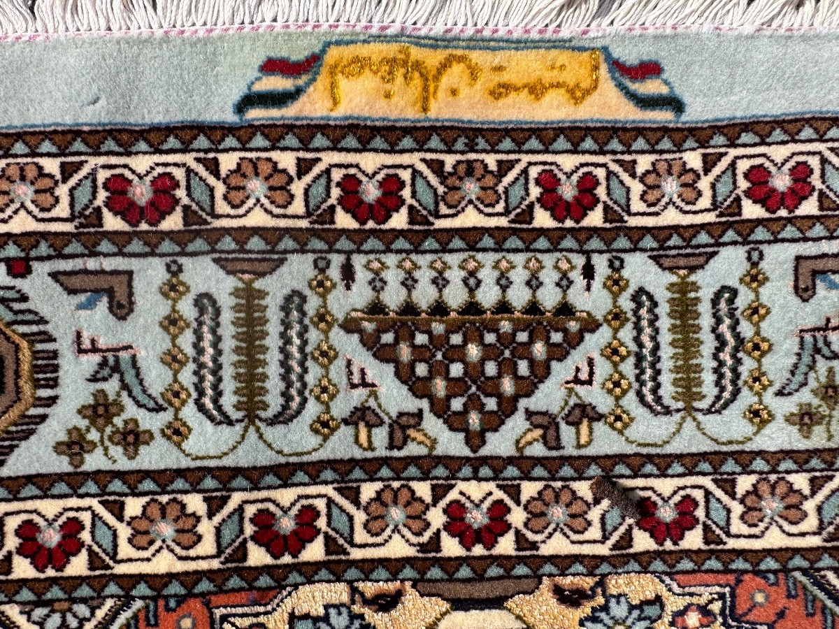Tapis Ispahan signé – Laine et soie – 123 x 83 cm-photo-2