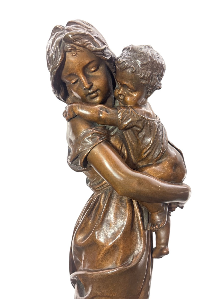 Large Bronze Sculpture  By Détrier « the Big Sister »-photo-2