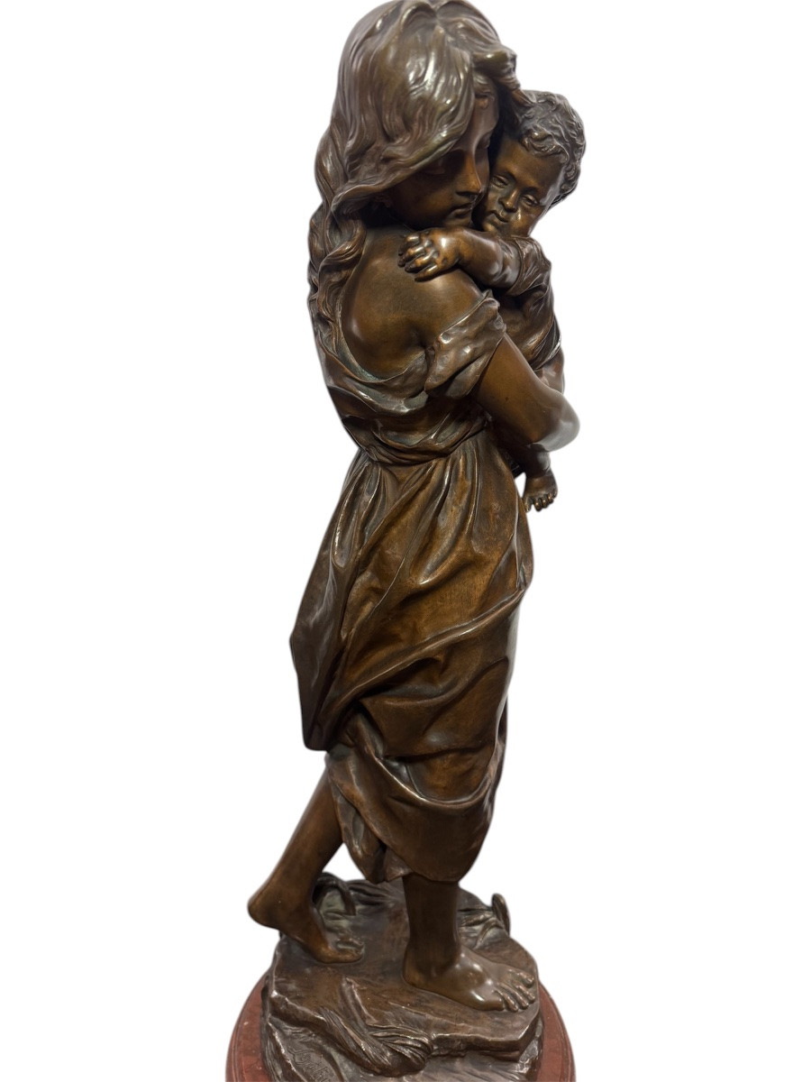 Large Bronze Sculpture  By Détrier « the Big Sister »-photo-1