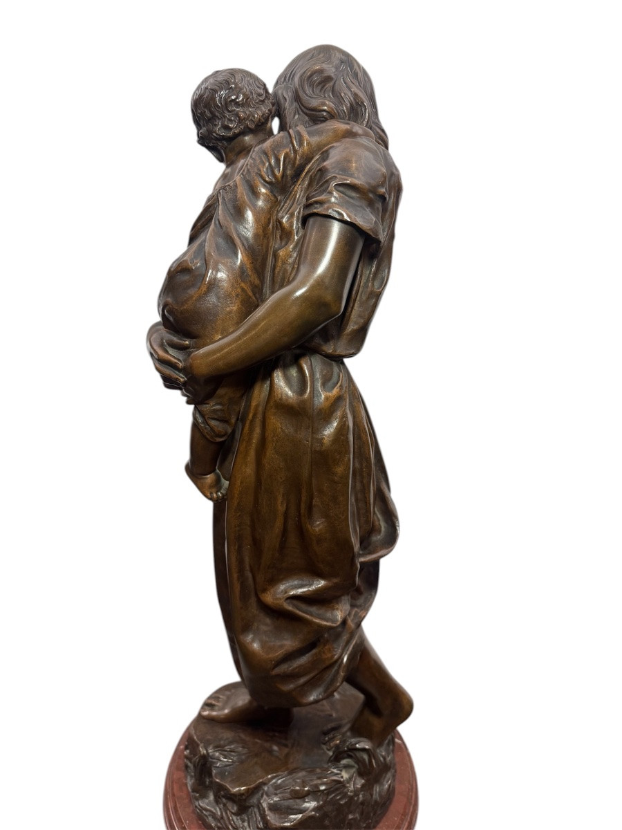 Large Bronze Sculpture  By Détrier « the Big Sister »-photo-3