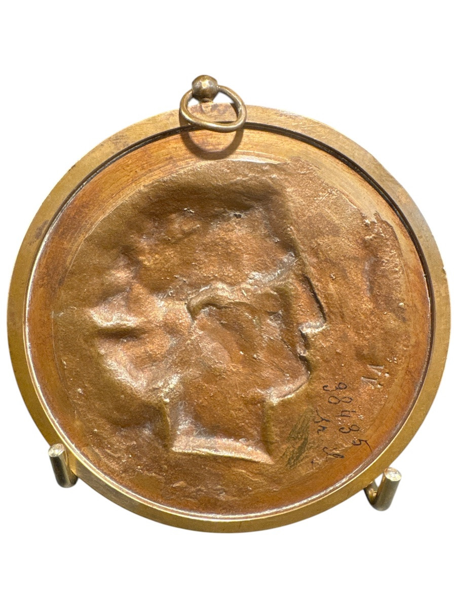 Médaillon en bronze – Vénus Aréthuse – Signé F. Barbedienne – XIXe siècle-photo-3