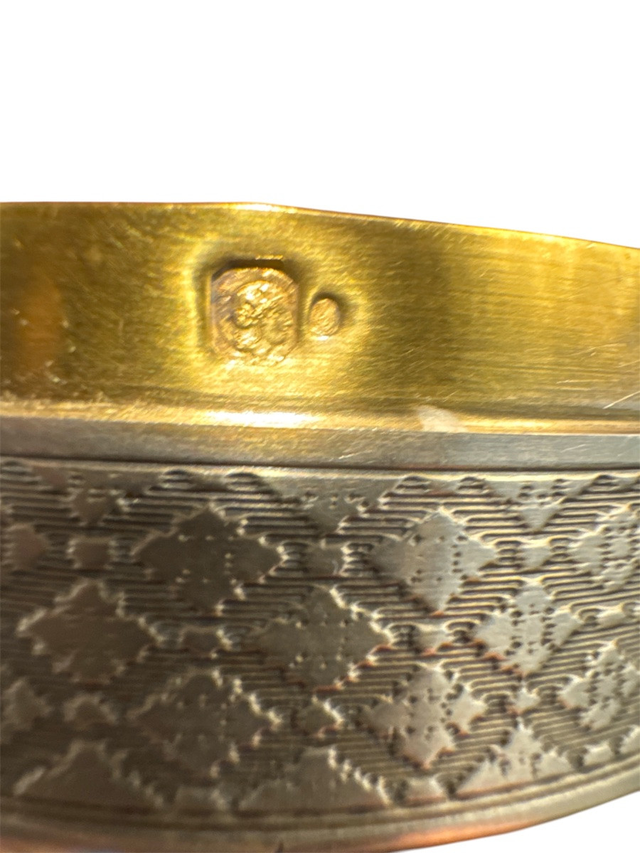 Solid Silver Box - Profile Of Napoleon I - Vermeil Inside - Minerve Hallmark 1st Title-photo-2