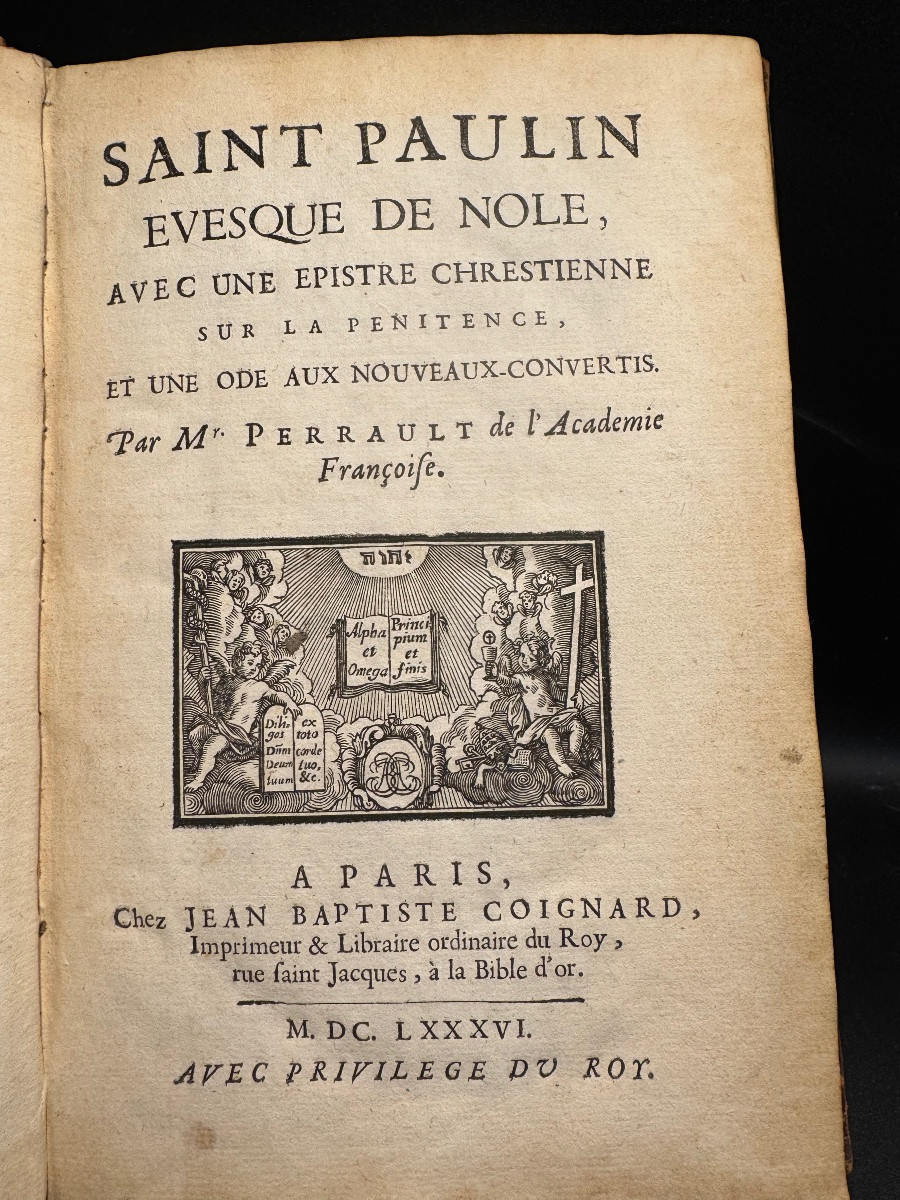 Charles Perrault - Saint Paulin évêque De Nole - 1686 - Original 17th Century Edition - Reliur-photo-4