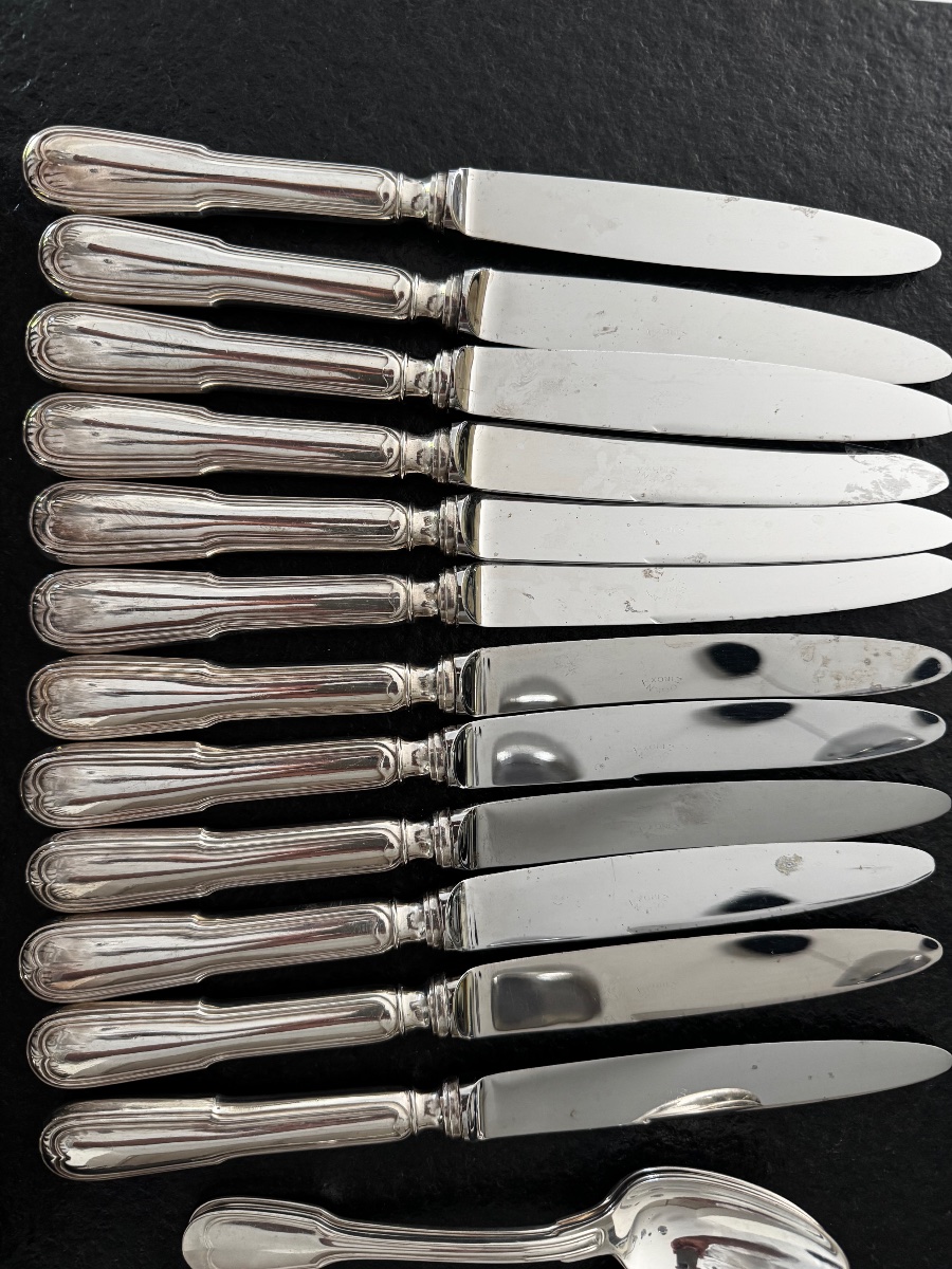 Ménagère en métal argenté 82 pièces par Noël Collet-photo-1