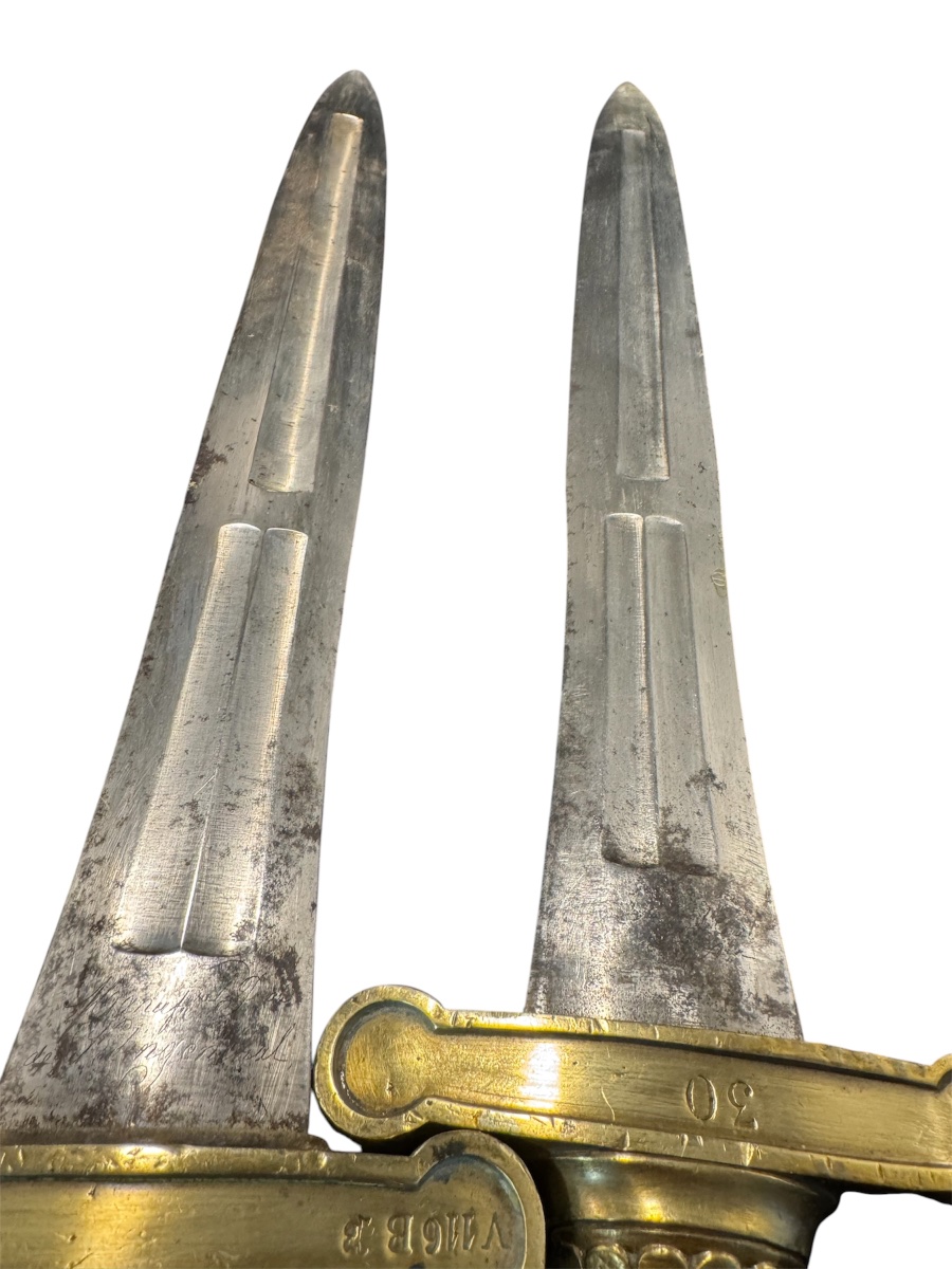 Two Model 1816 Foot Artillery Swords – Klingenthal – July Monarchy – Circa 1831-photo-1