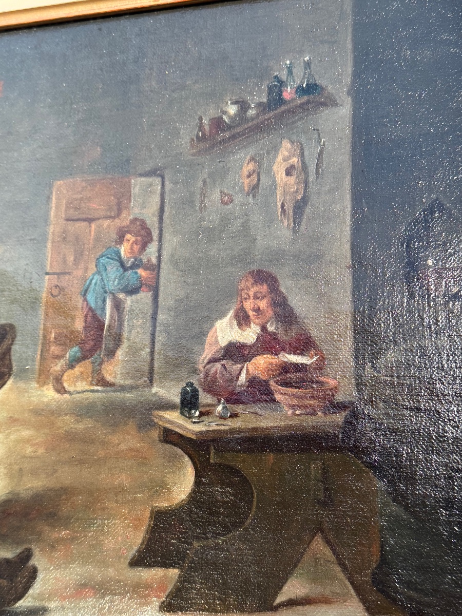 École flamande XIXe – L’Opération chirurgicale, d’après David Teniers le Jeune-photo-1